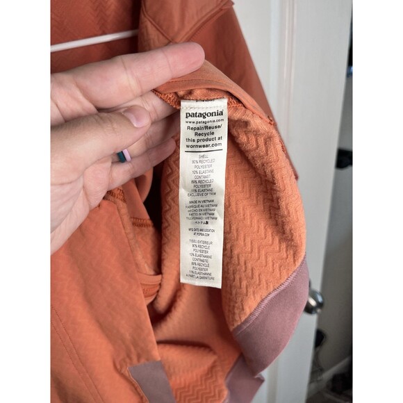 Patagonia Jacket Womens Small Orange Purple R1 CrossStrata New Belgium Beer - Picture 6 of 10